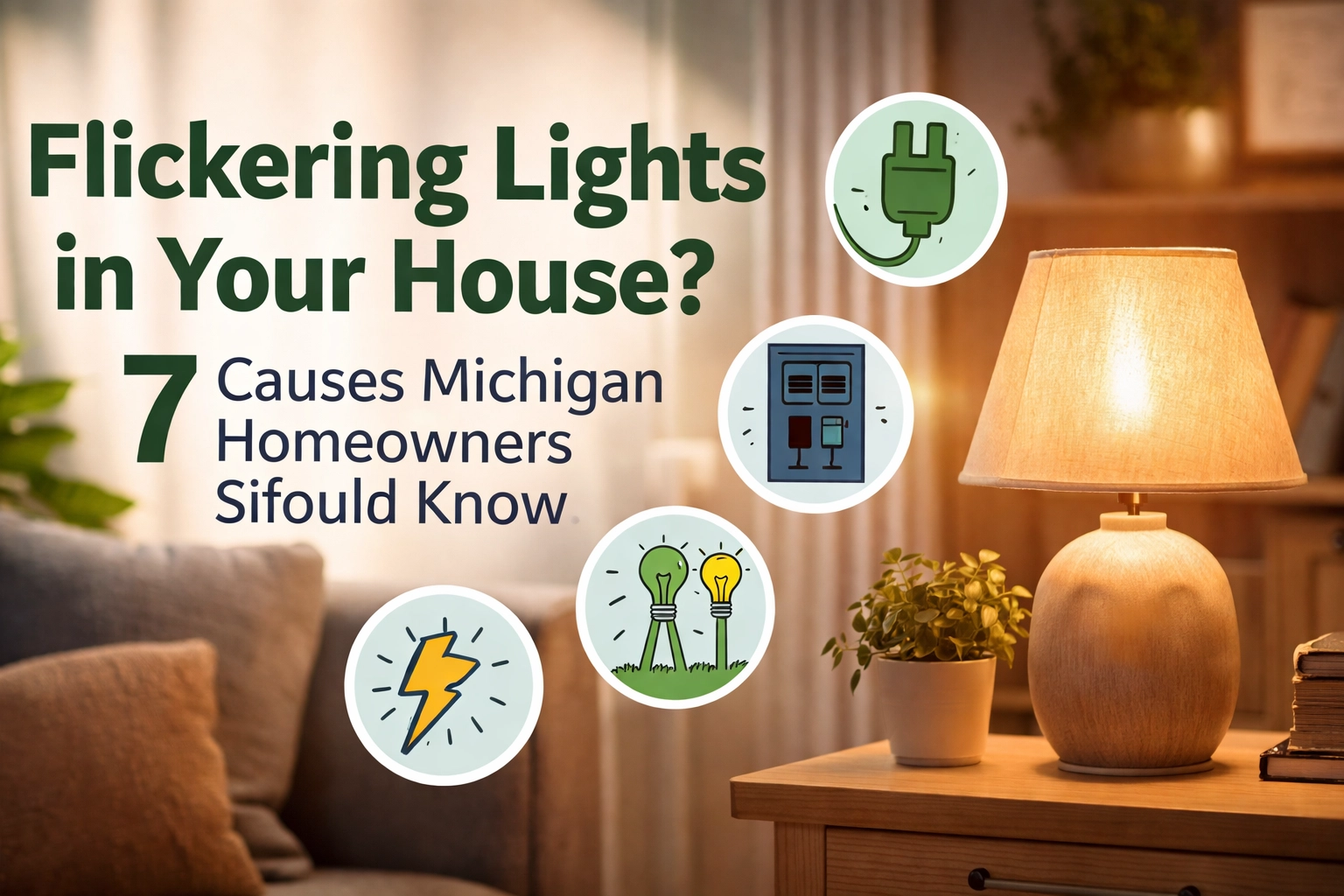 [HERO] Flickering Lights in Your House? 7 Causes Michigan Homeowners Should Know