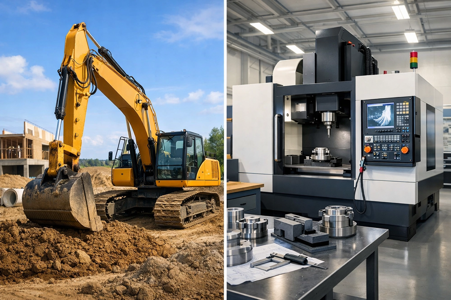 Construction excavator and CNC manufacturing equipment financing options for business growth