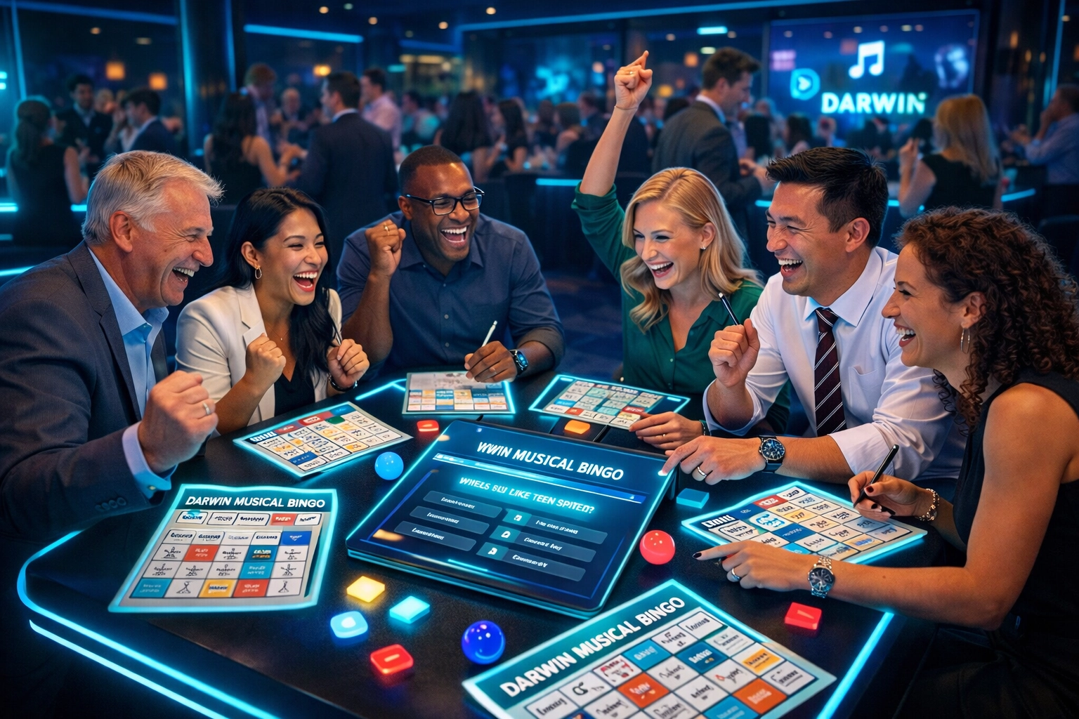 Corporate team building event Darwin with professionals engaging in entertainment activities