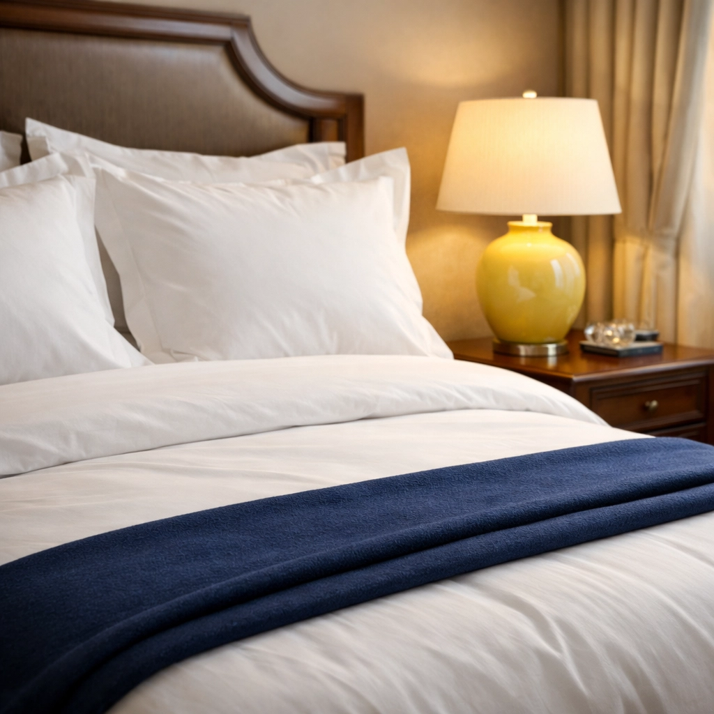 Pristine Foxborough bedroom with fresh linens cleaned by a reliable local house cleaning service.