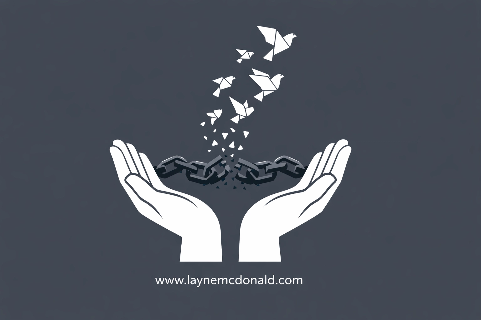 Illustration of open hands with breaking chains turning into doves, symbolizing spiritual freedom through forgiveness.