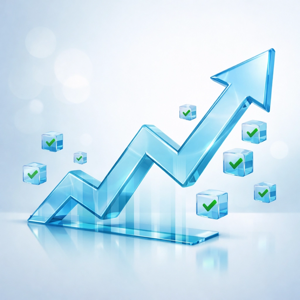Graph showing improved ad approval rates through transparent healthcare advertising practices