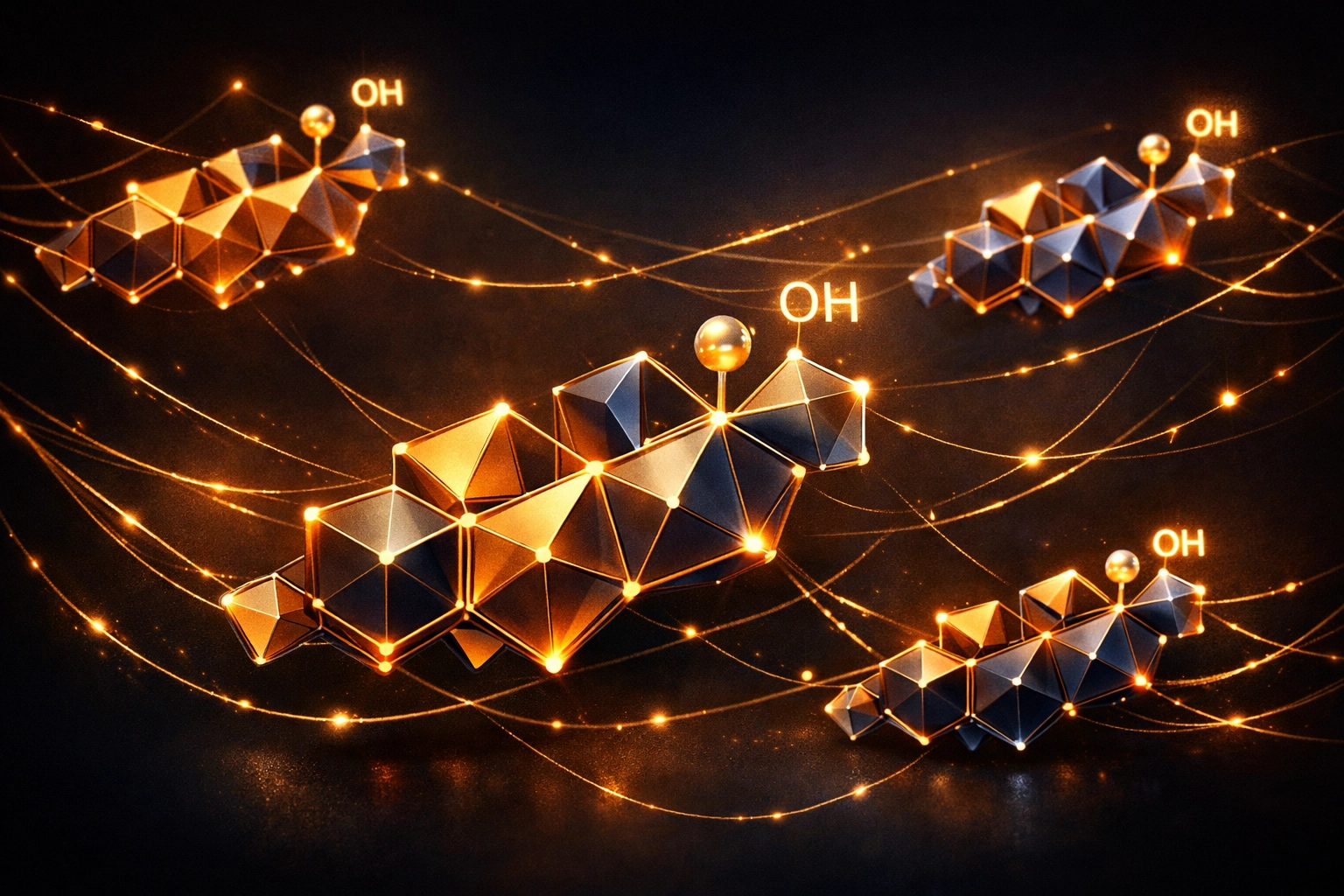 Testosterone molecule structures showing interconnected hormonal pathways in the body