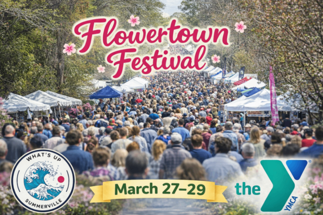 Summerville Flowertown Festival 2026 Large crowd enjoying Summerville’s annual Flowertown Festival