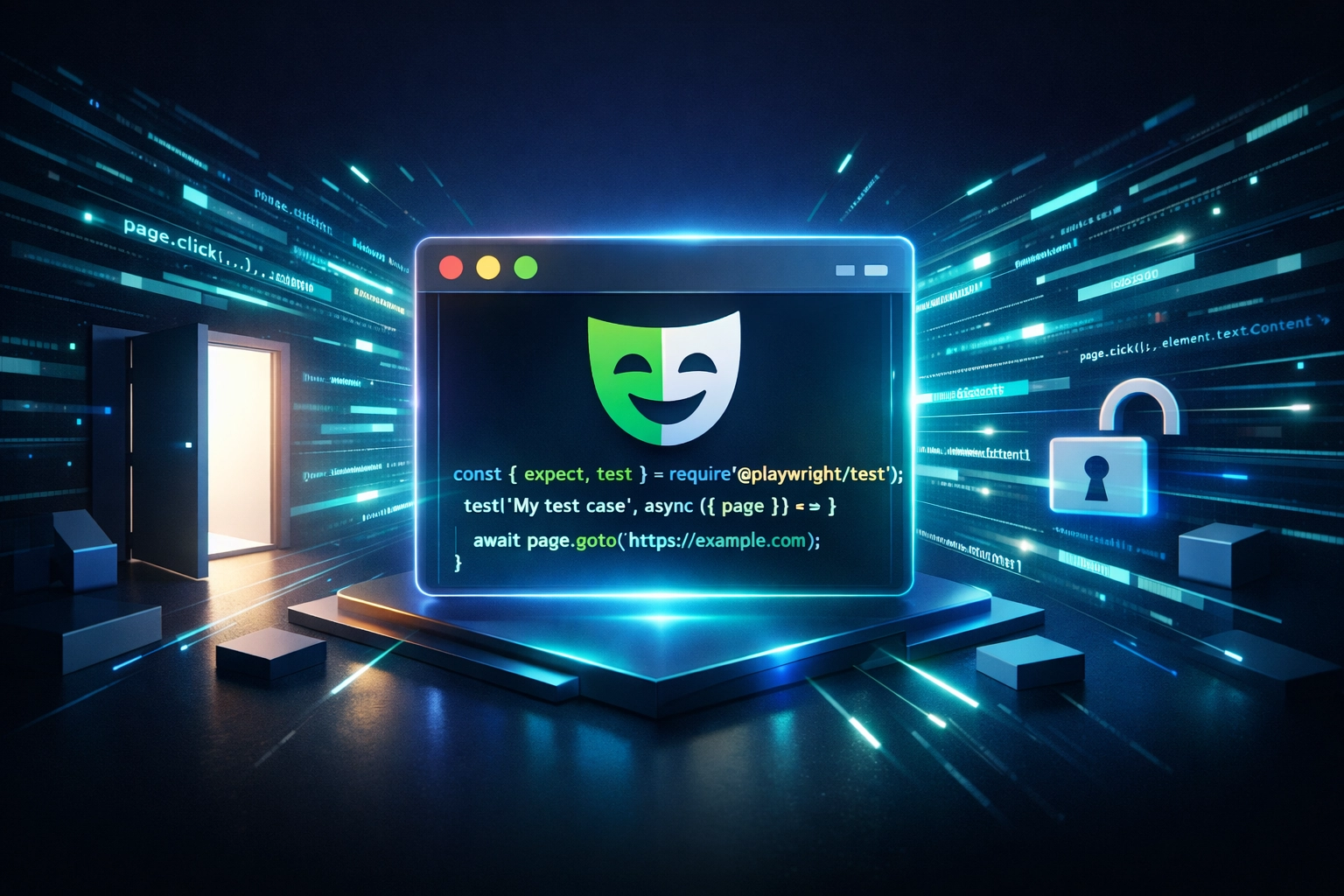Exportable Playwright test code for portable regression testing