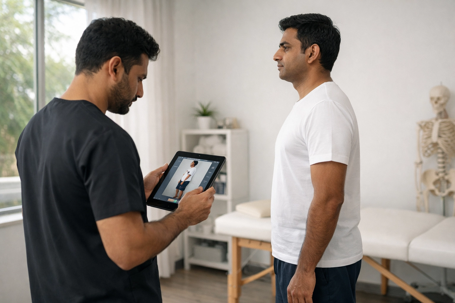 Maana Health doctor operating advanced diagnostic device