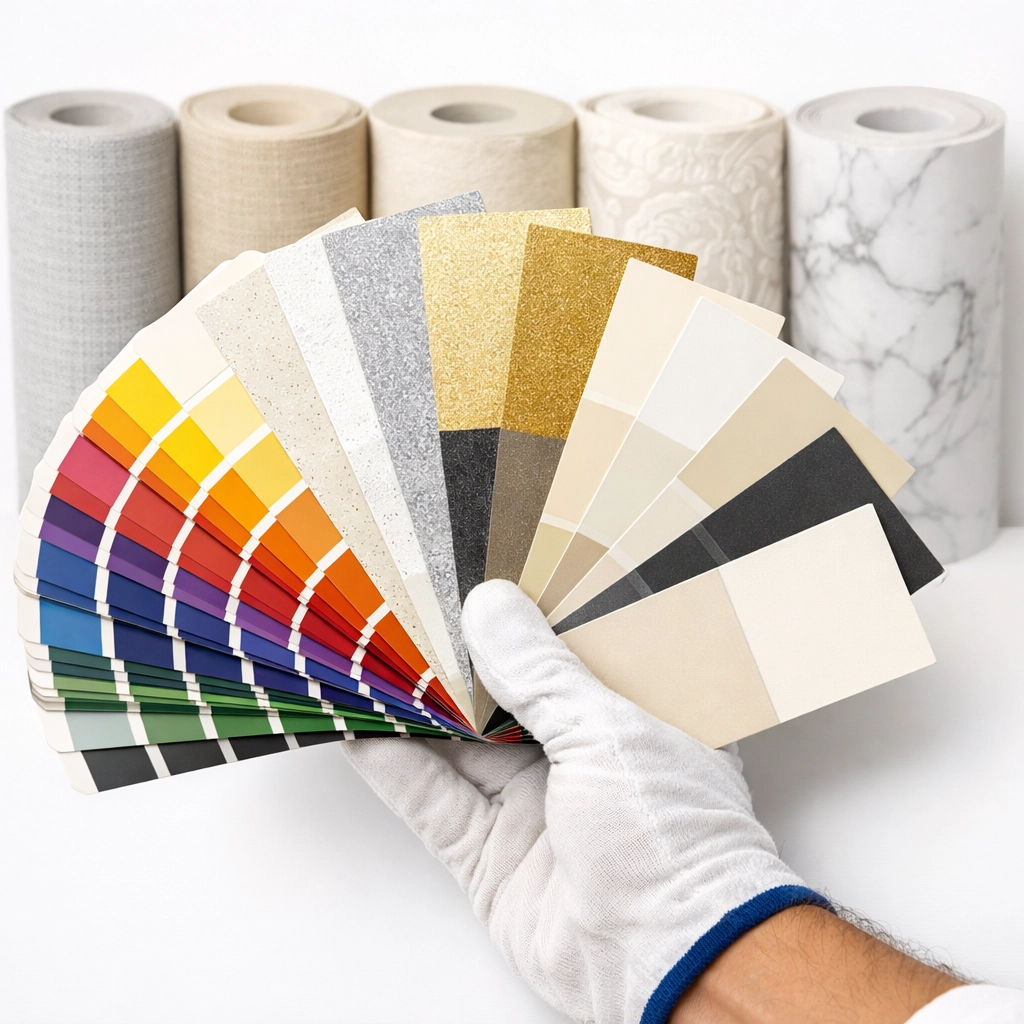 Paint swatches and wallpaper samples offered by Cheltenham decorators