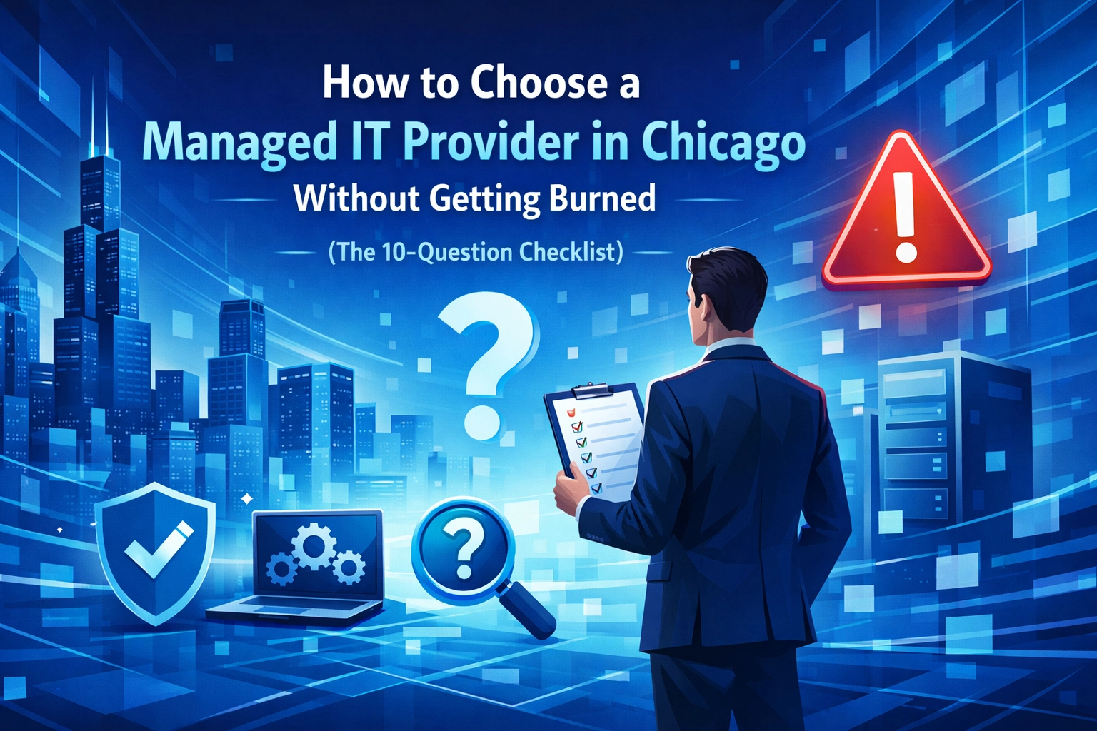 [HERO] How to Choose a Managed IT Provider in Chicago Without Getting Burned (The 10-Question Checklist)