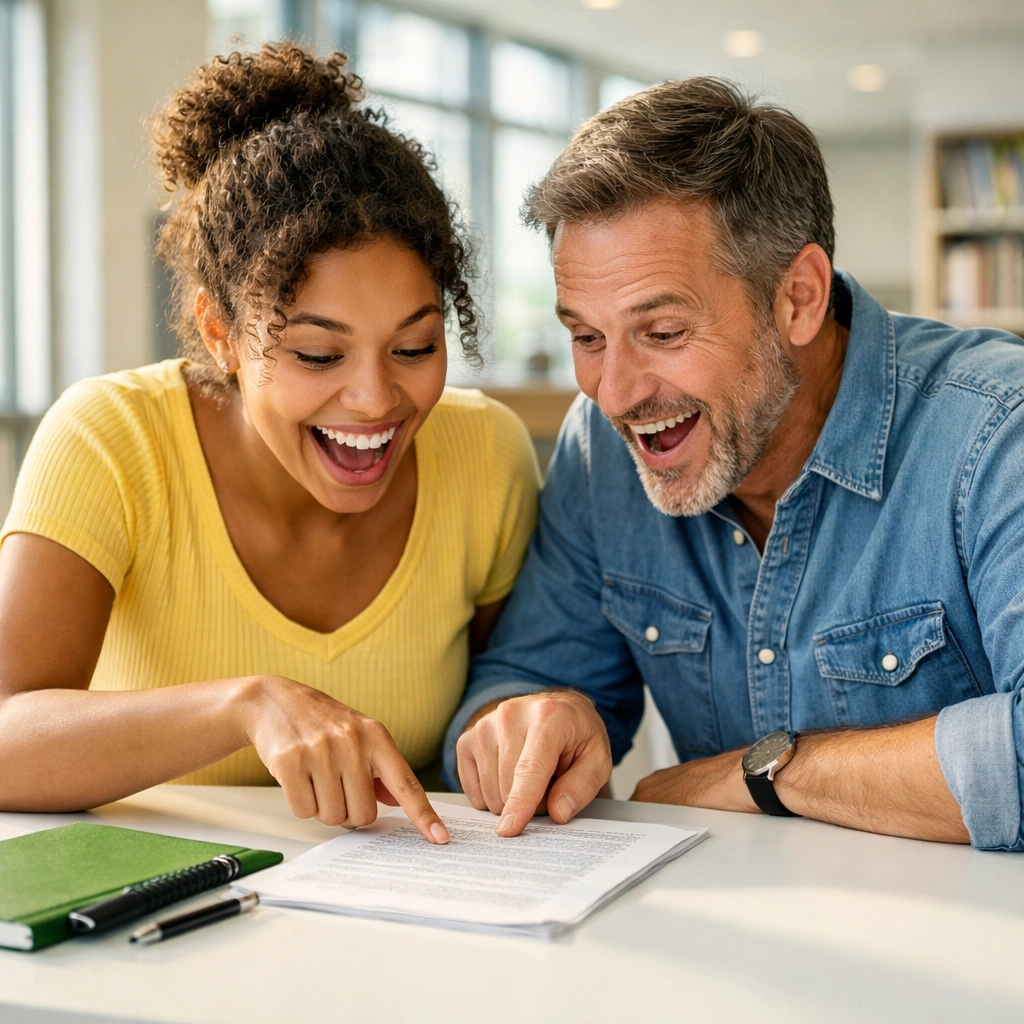 Student and mentor analyzing an SAT Reading passage to master rhetorical strategy and tone.