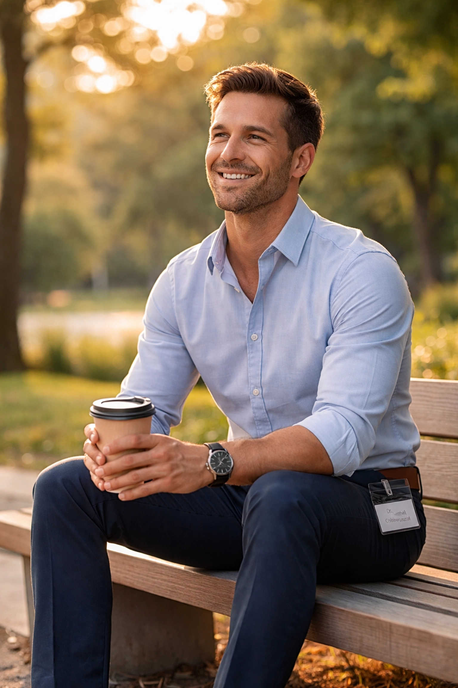 Relaxed chiropractor enjoying work-life balance after reducing documentation burnout with automation