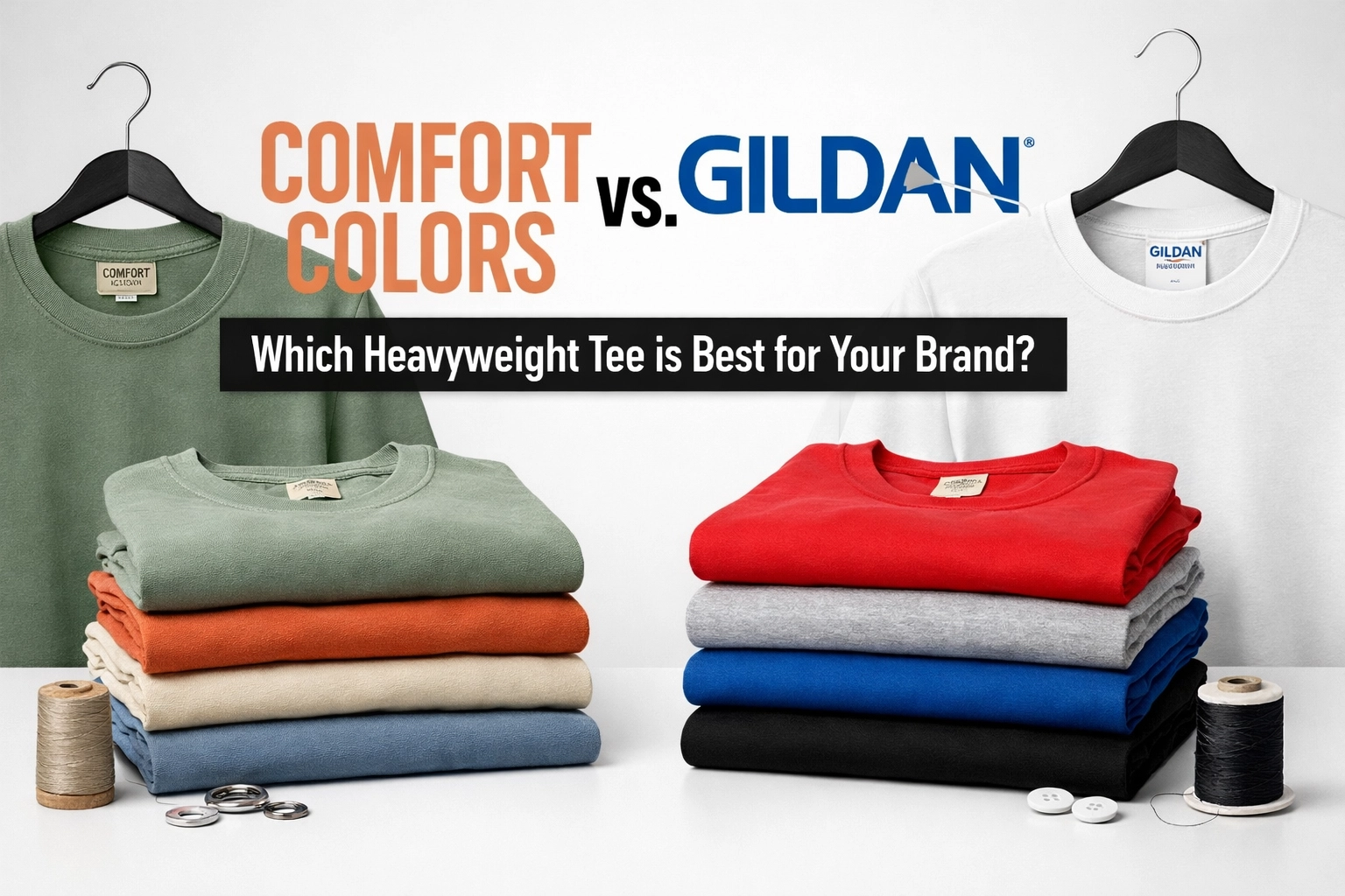 [HERO] Comfort Colors vs. Gildan: Which Heavyweight Tee is Best for Your Brand?