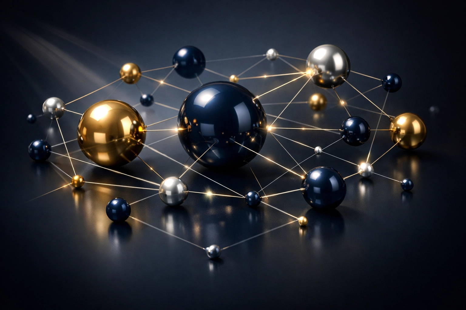 Interconnected portfolio diversification visualization showing strategic asset allocation framework