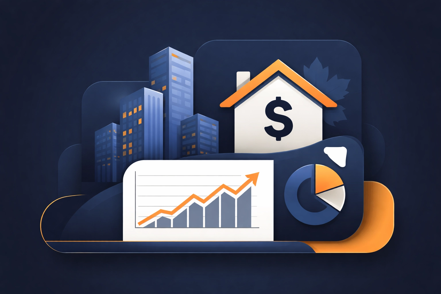 Kraft Mortgages abstract office building and mortgage icon graphic (no people)