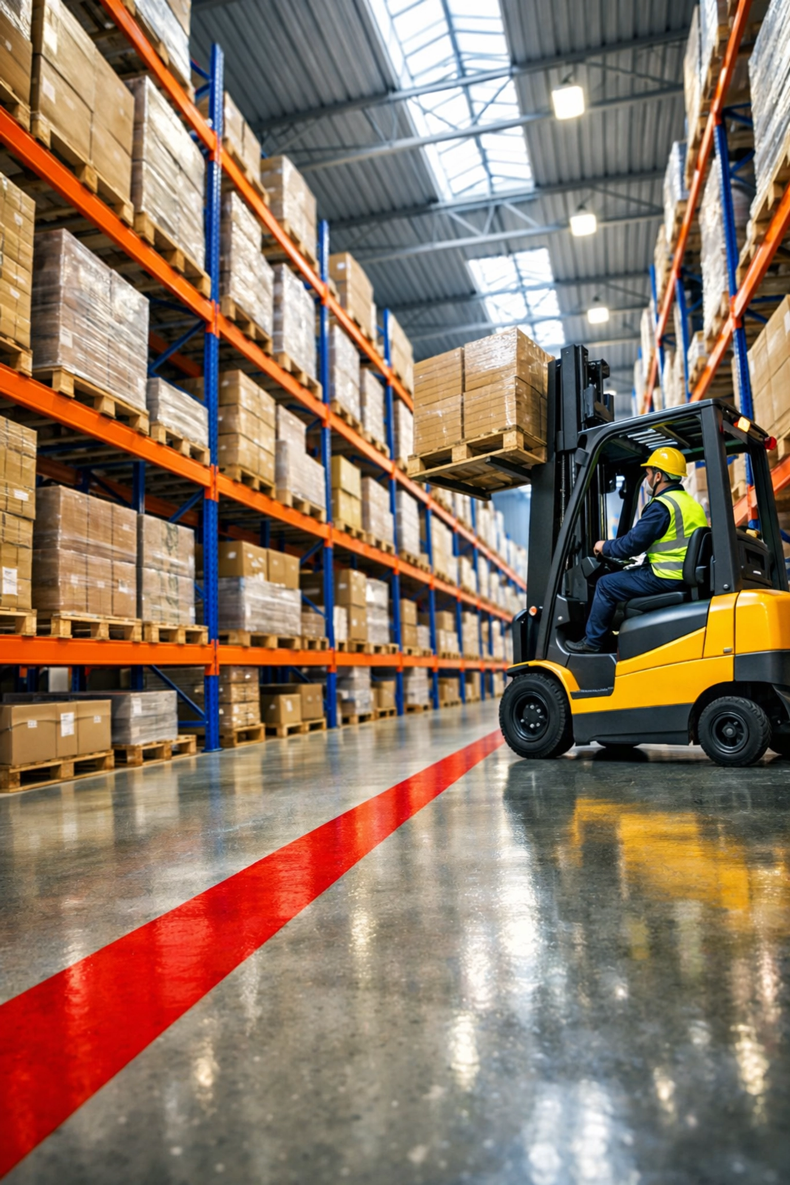 Modern warehouse facility in Hertford with organized pallet systems and professional operations