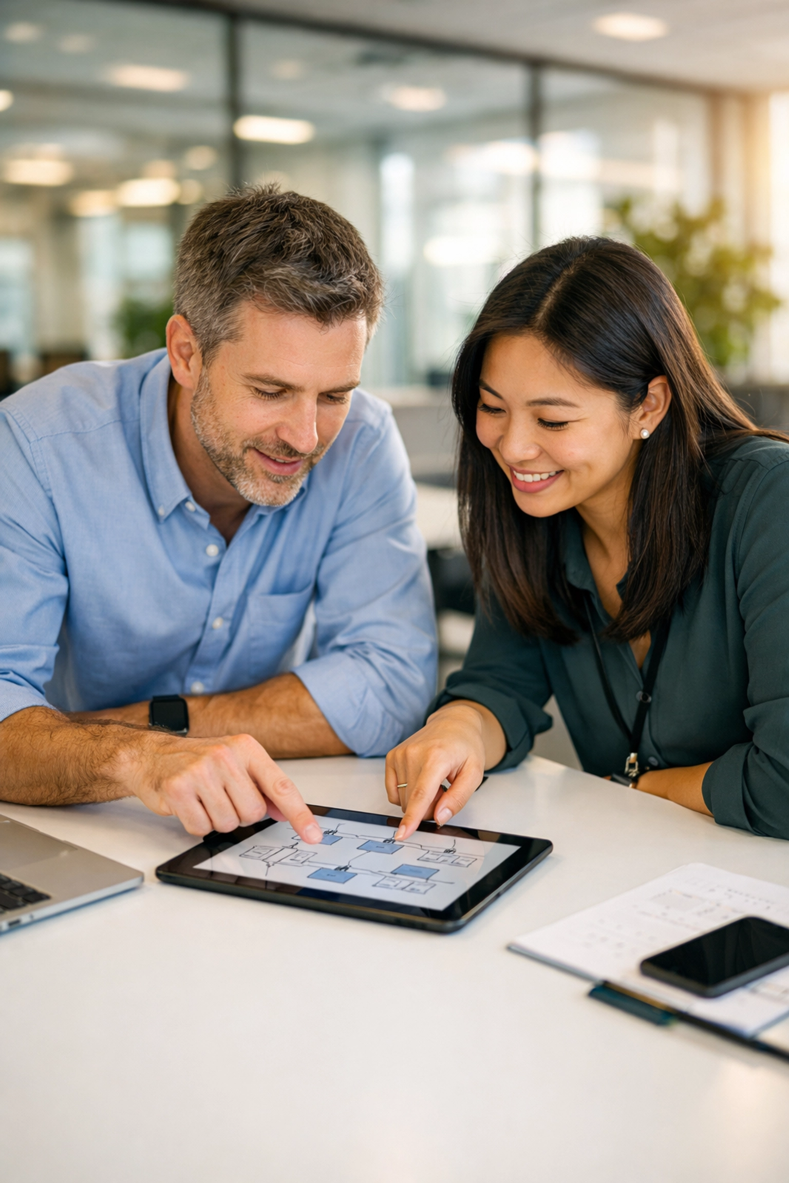 ServiceNow consultants collaborating on integrated ITOM and ITAM strategies to optimize licensing and cloud costs.