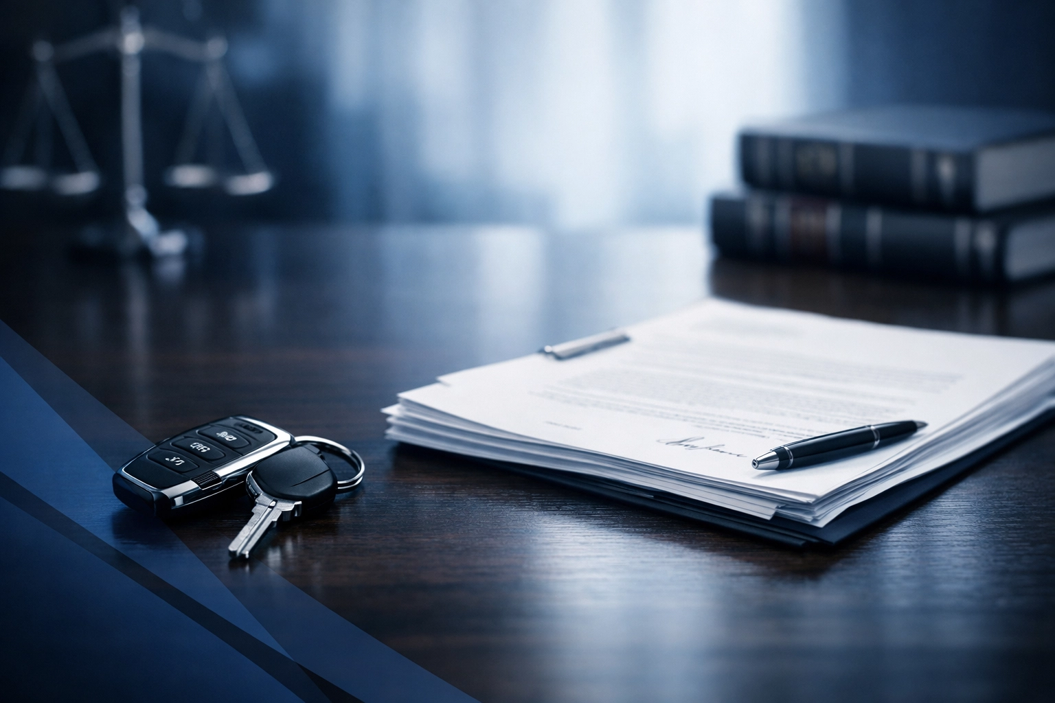 Car keys and legal documents on a desk representing defense against a Virginia Beach DUI arrest.