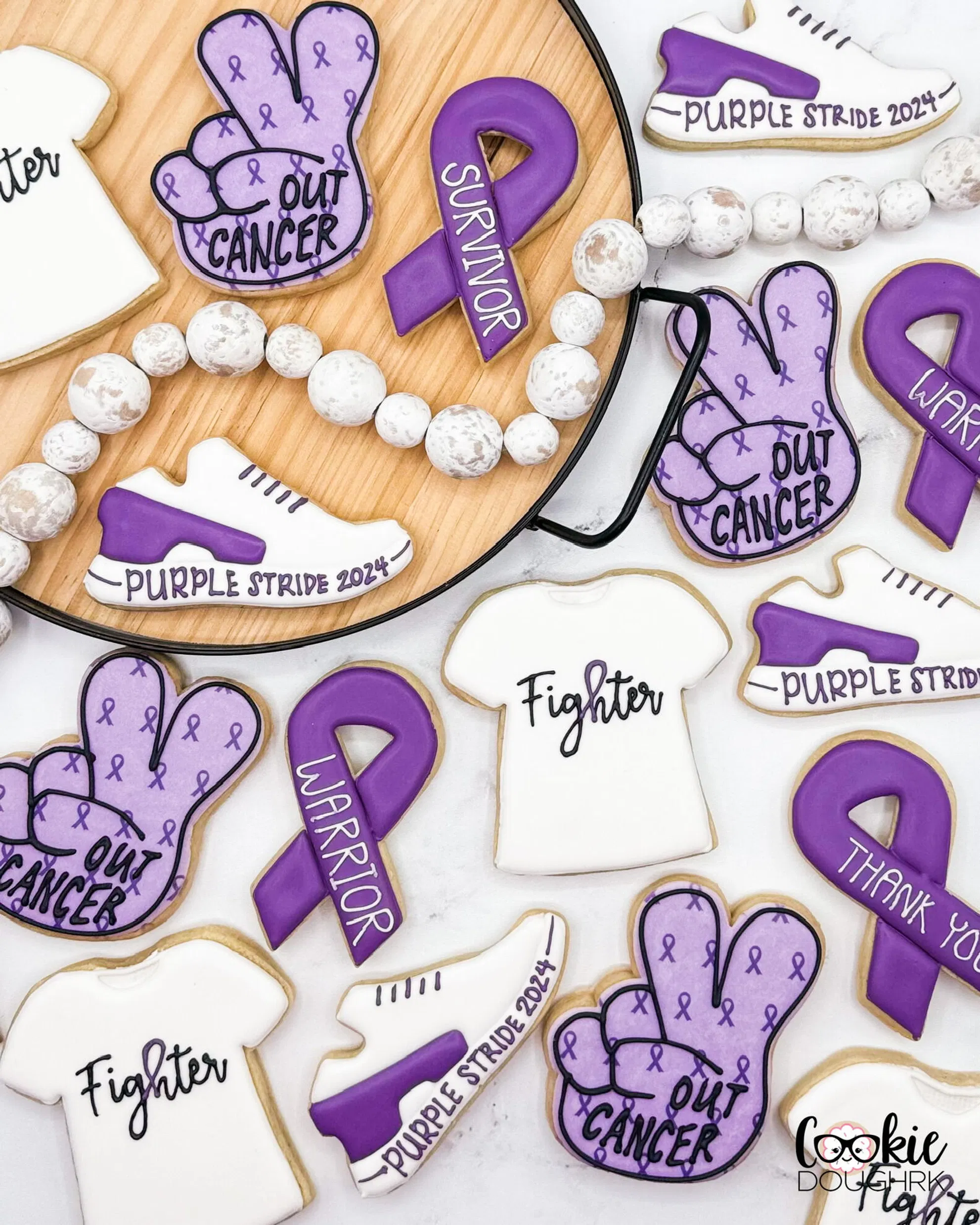 Purple awareness cookies