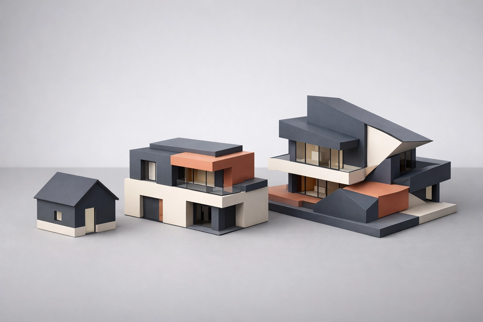 Modern abstract shapes representing different price tiers in the Spokane real estate market.