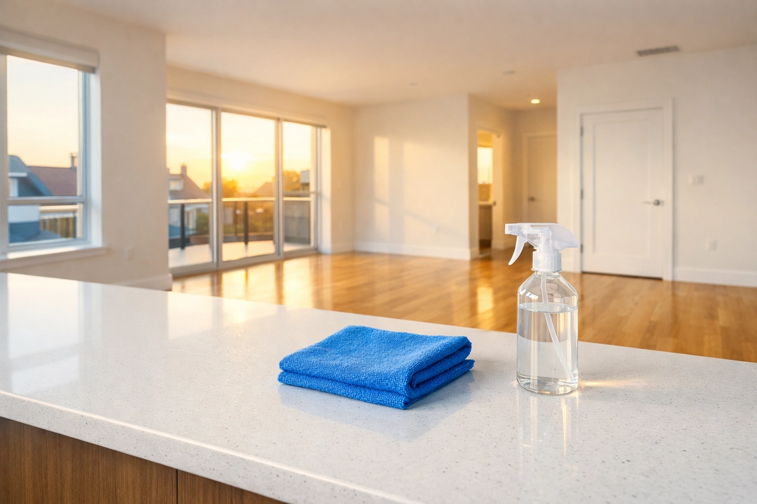 Spotless Somerville luxury kitchen following an expert eco-friendly cleaning Boston service.