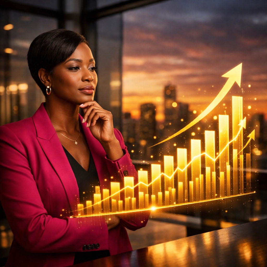 Business coach reviewing financial data for small business growth and gig economy financial literacy.