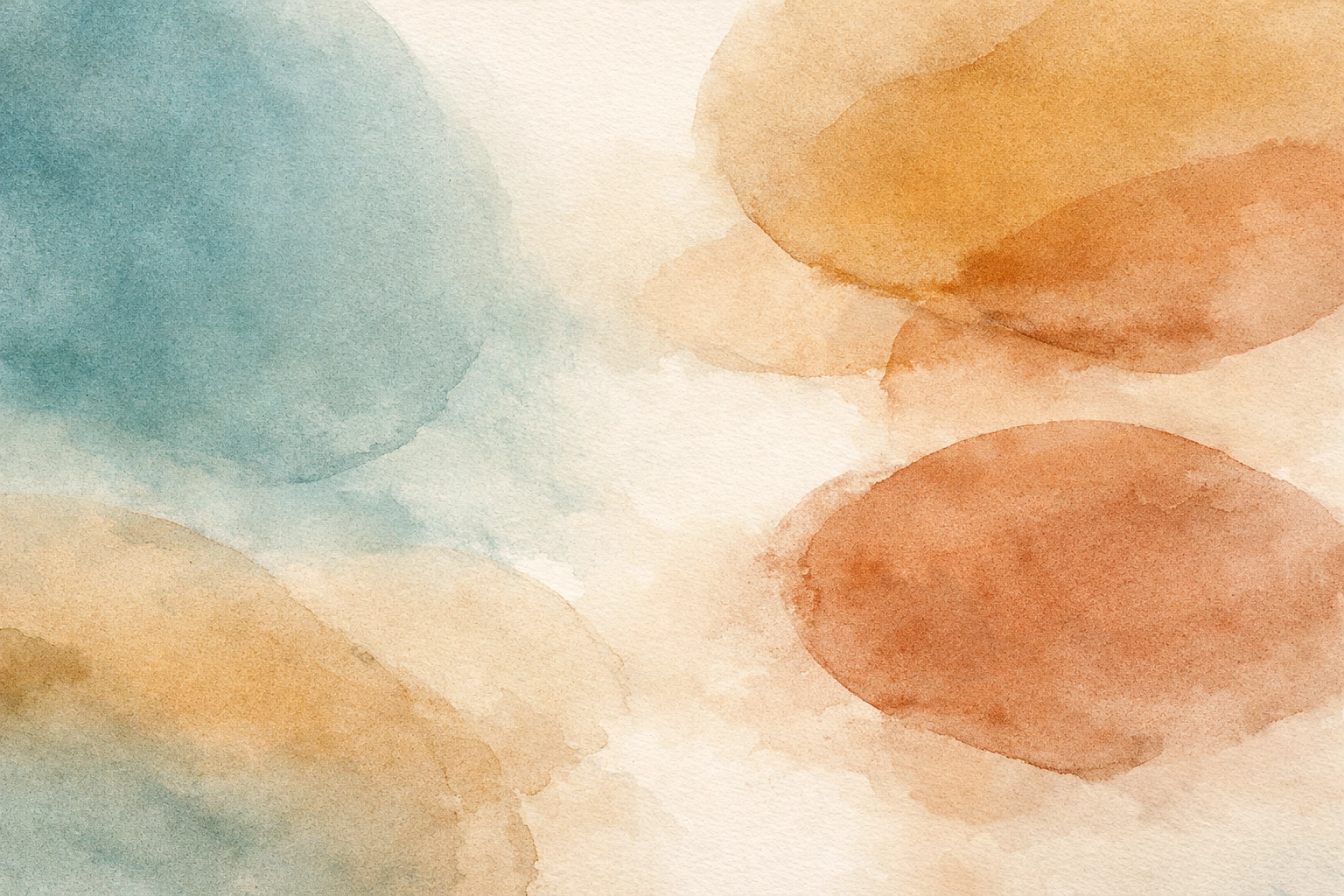 Abstract watercolor-style texture in muted teal and earthy tones with rounded organic shapes