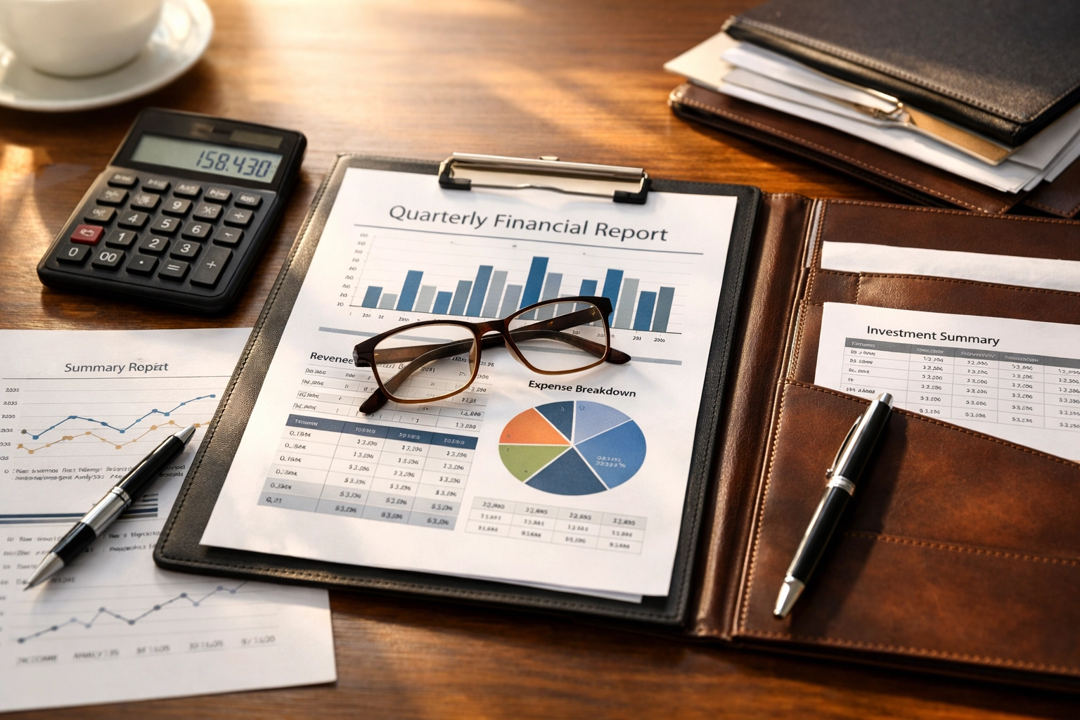 Organized financial documents and business records prepared for SBA financing in Mississippi