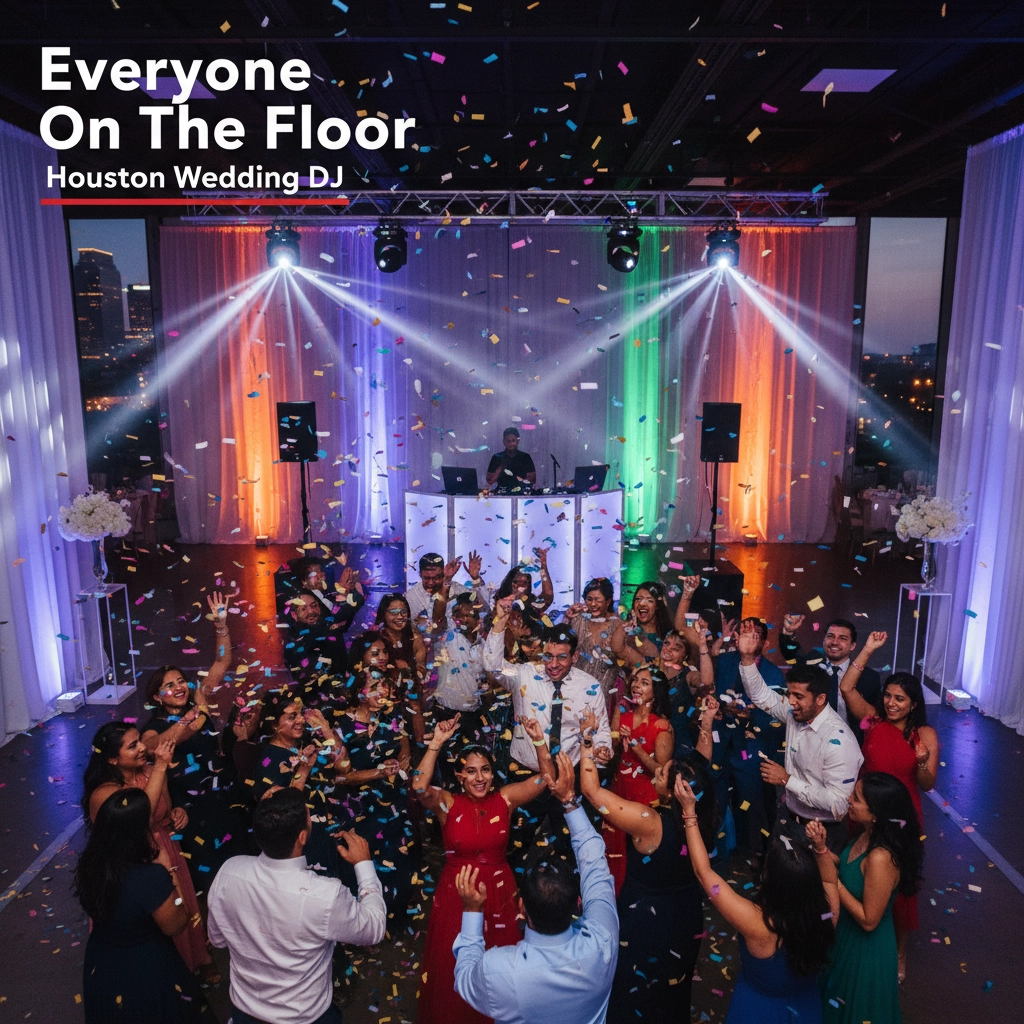 Confetti has entered the party from wedding DJ in Houston, Texas