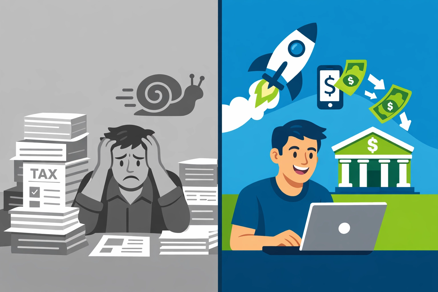 Electronic tax filing vs paper filing speed comparison for faster New Haven tax refunds