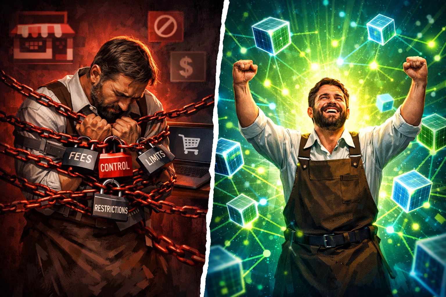 Merchant freedom comparison: platform restrictions versus decentralized crypto payment independence