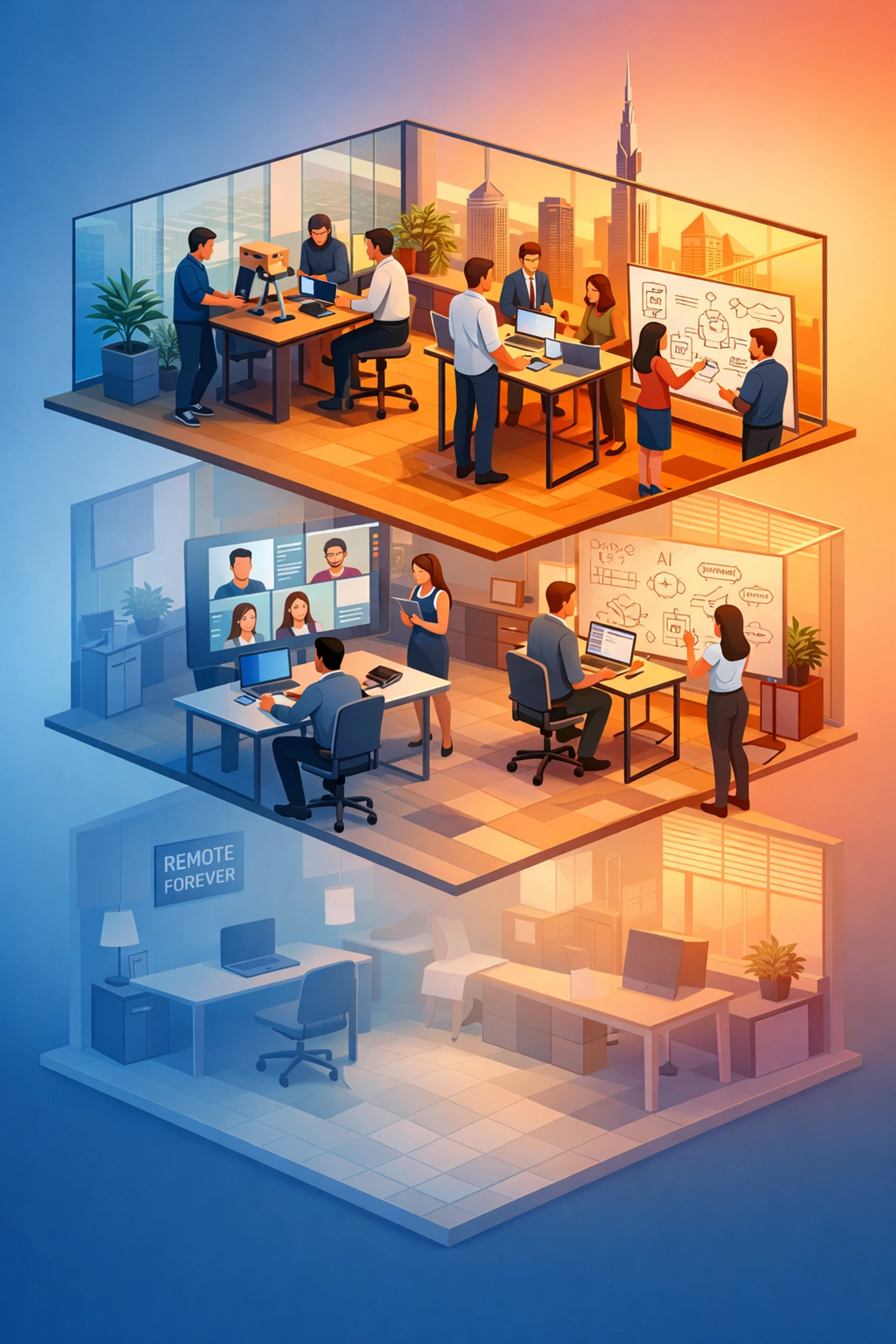 Evolution from remote work to collaborative in-person AI training environment in Dubai