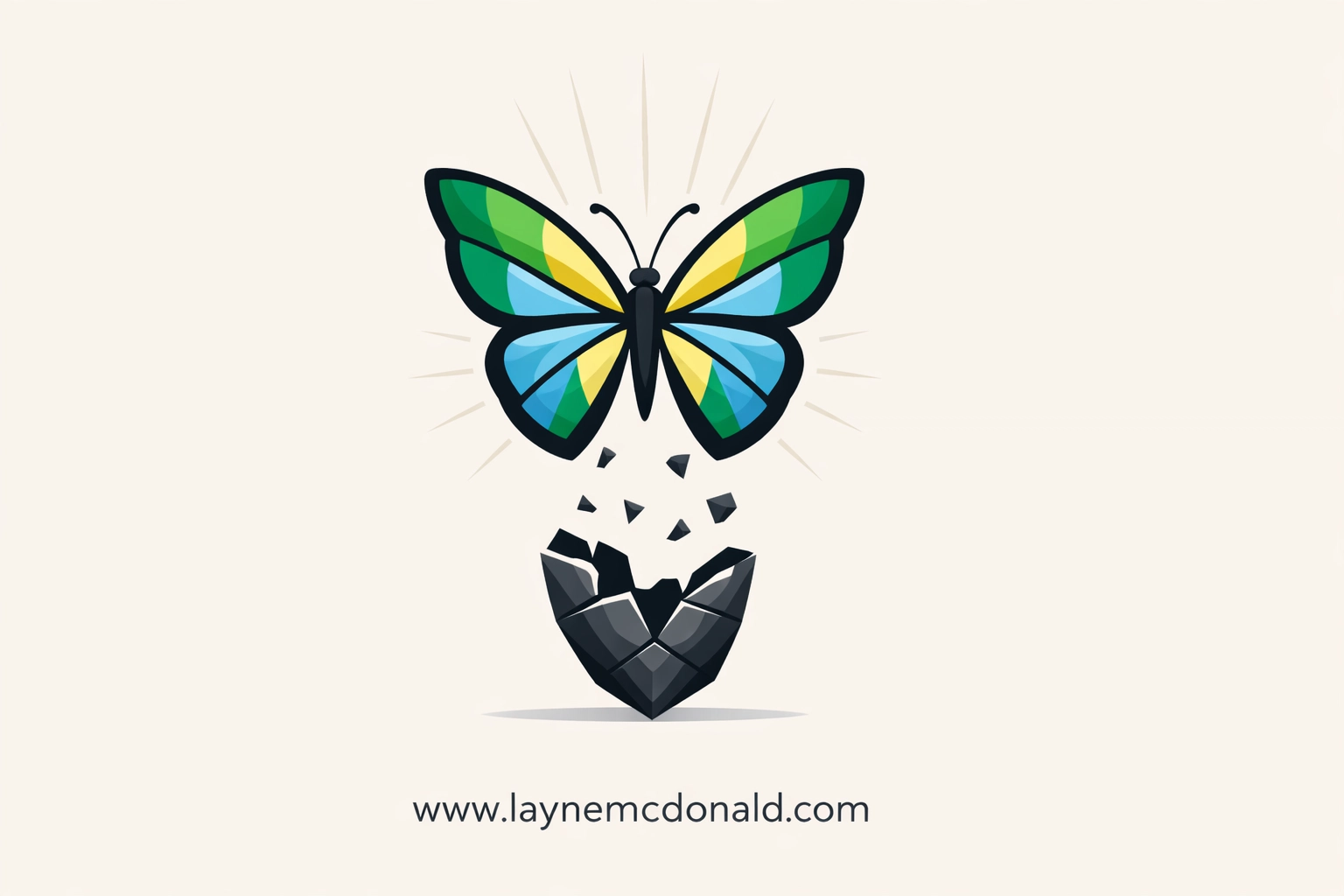 A butterfly emerging from a chrysalis, symbolizing spiritual transformation and redemption through Christ.