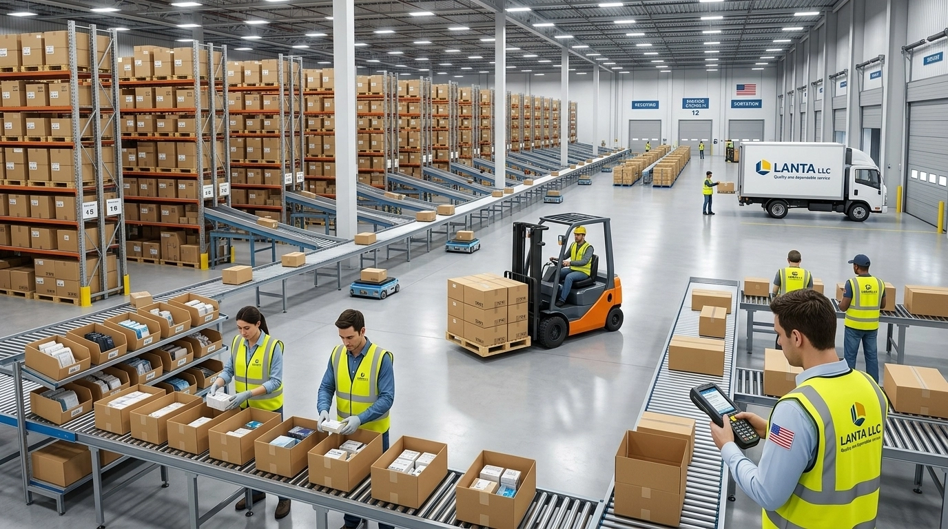 Modern high-tech fulfillment interior