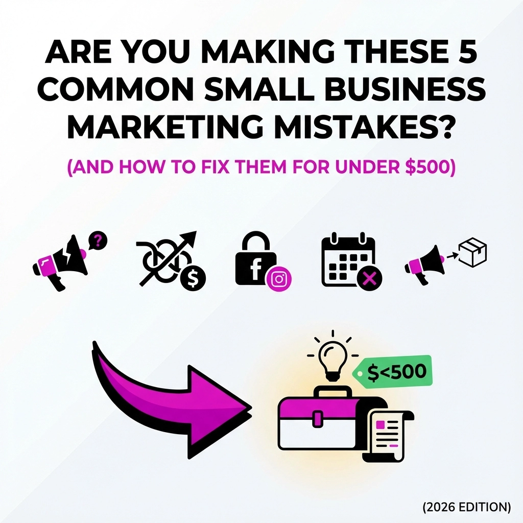 Are You Making These 5 Common Small Business Marketing Mistakes? (And How to Fix Them for Under $500) (2026 Edition)