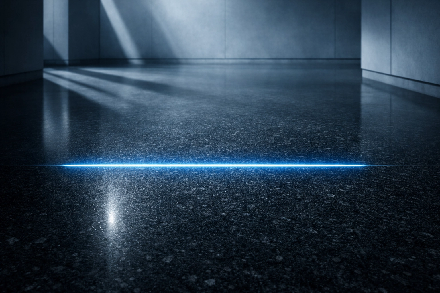 Glowing blue line on dark stone representing Canada's precarious 1.8 percent inflation threshold.