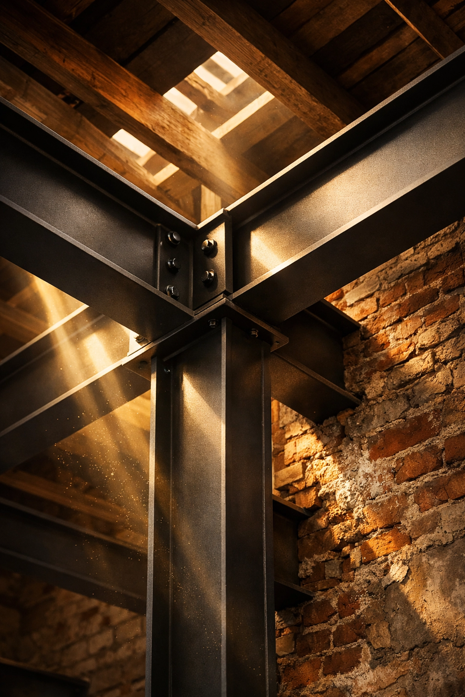 Structural steel frame installation for a second-floor bungalow extension by builders in Aldwick.