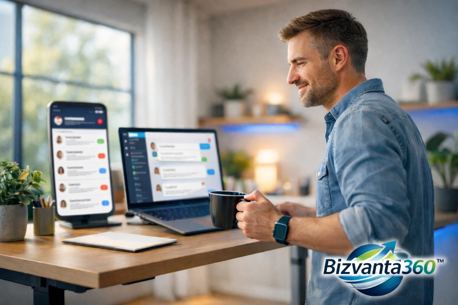 Never Miss a Lead Again: Why AI-Powered Customer Experience is Your New Competitive Edge Entrepreneur managing customer communications efficiently with AI tools