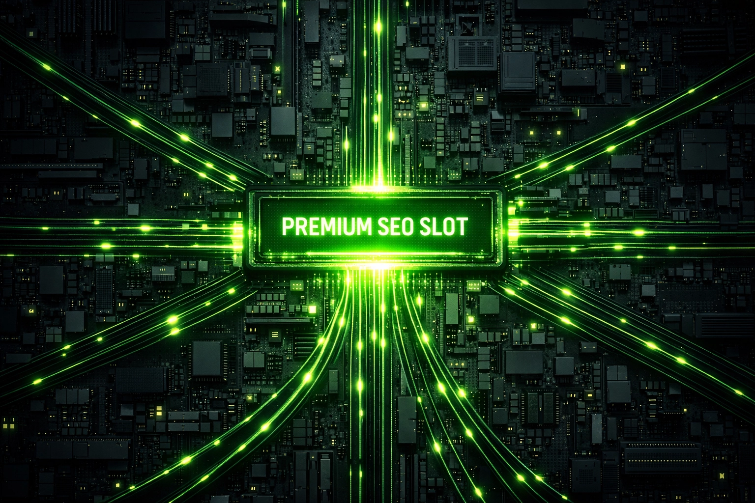 Glowing digital slot on a circuit board representing a premium San Diego SEO directory placement.