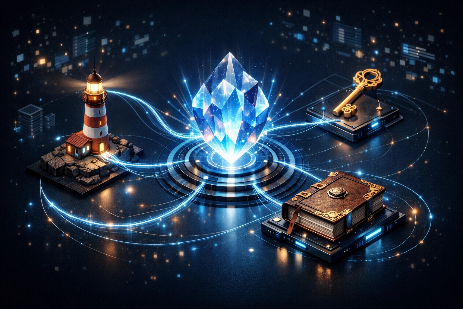 A digital network map illustrating how content marketing topic clusters build authority for 2026 SEO strategies.