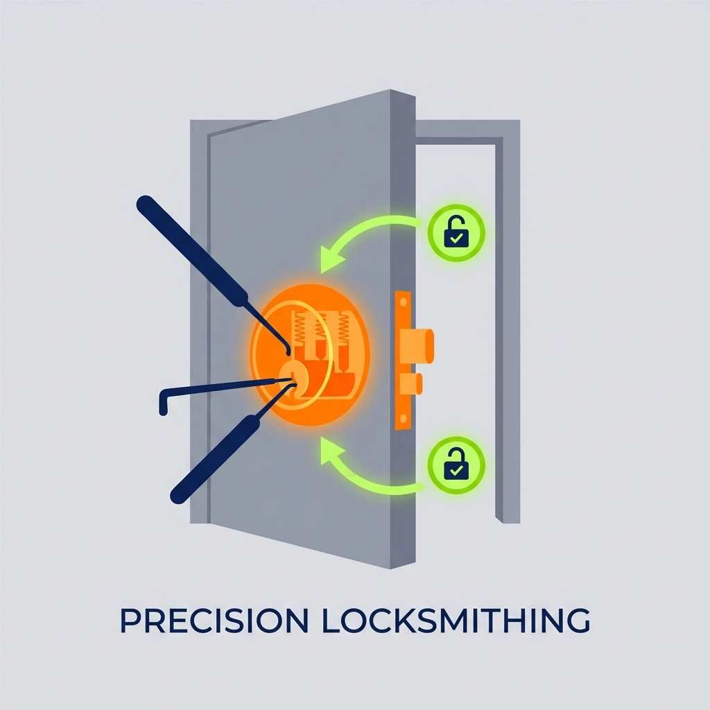 Non-destructive lock entry tools and techniques used by professional locksmiths in Bristol