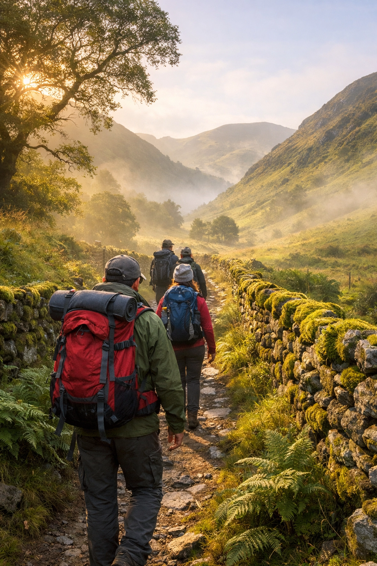 Guided hiking tour group exploring hidden Lake District trails