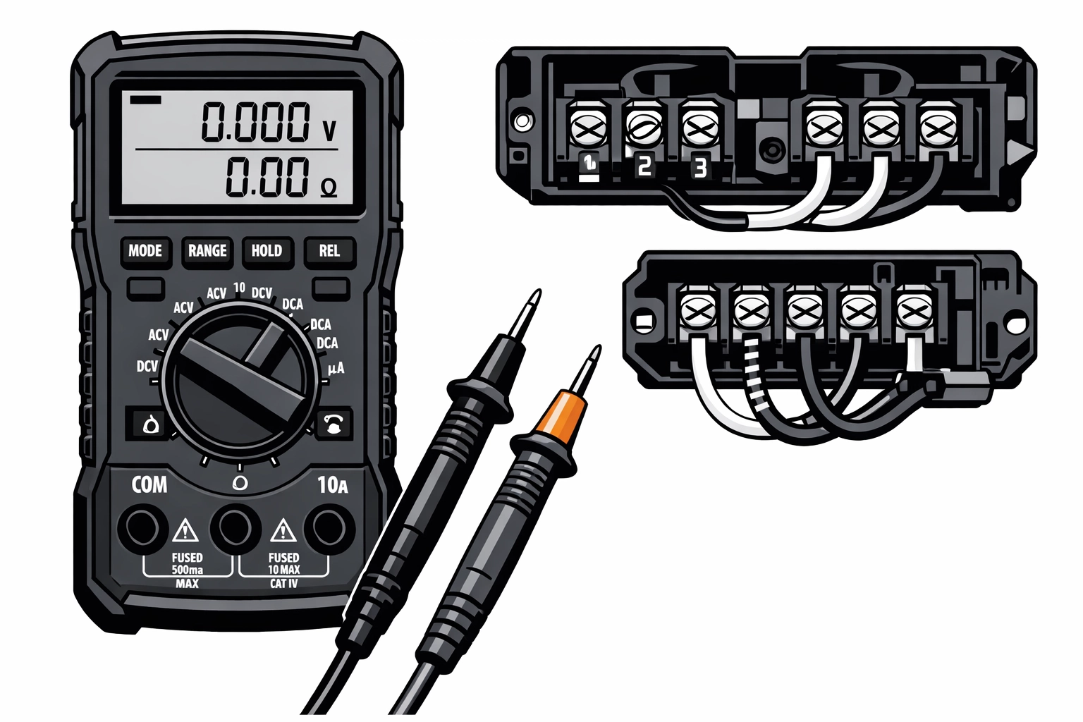 Professionelles Messgerät für die Fehlersuche durch den Elektriker Notdienst Wien vor Ort.