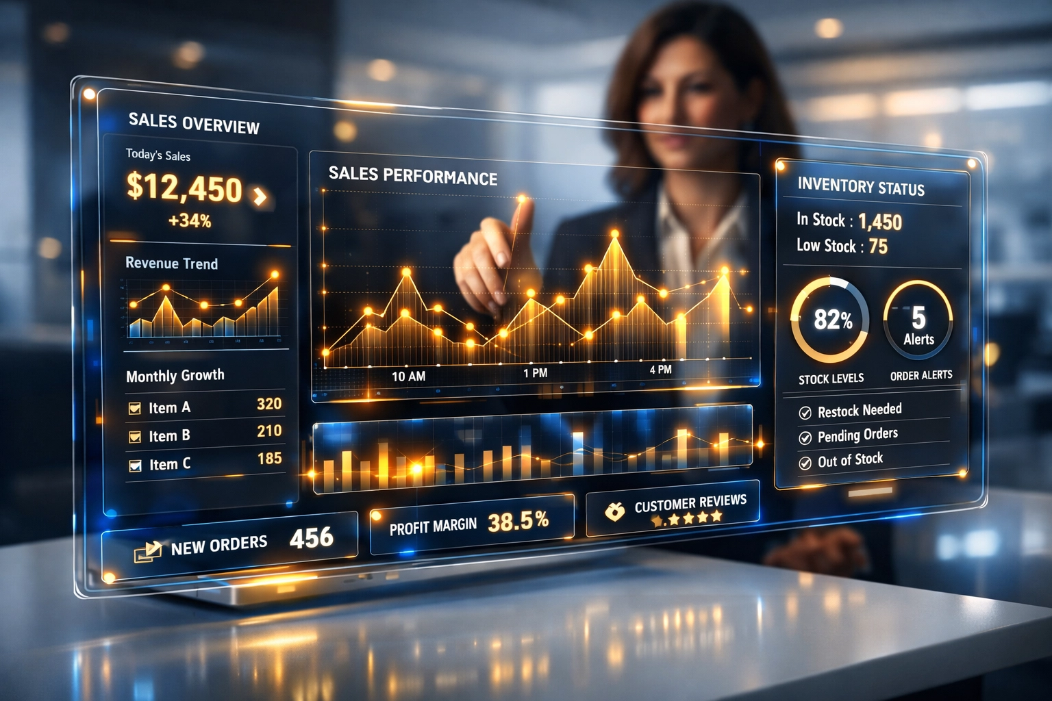 Larecoin merchant portal showing automated inventory synchronization and AI-driven business intelligence.