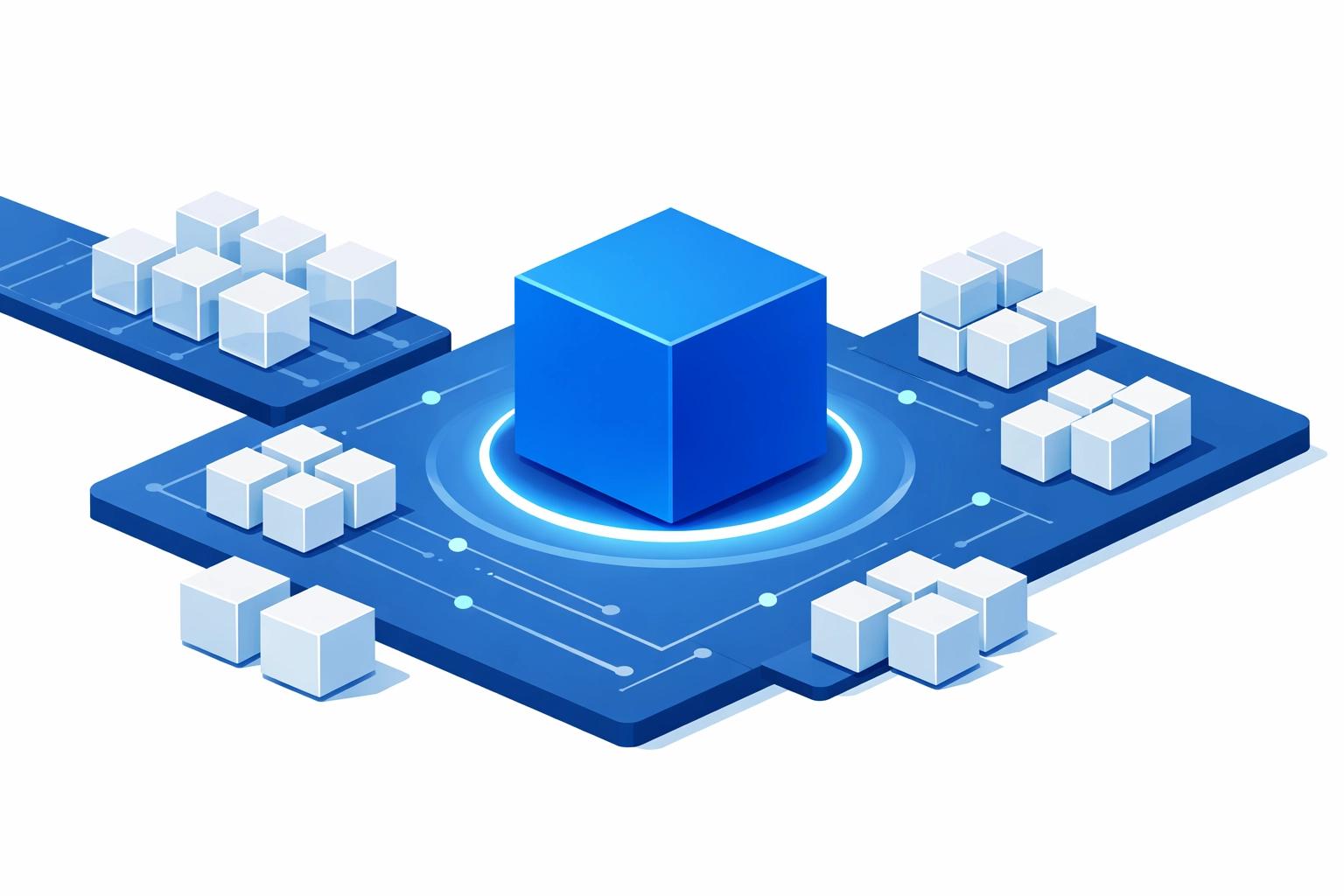 Vector illustration of sorted digital segments highlighting high-performing ad categories