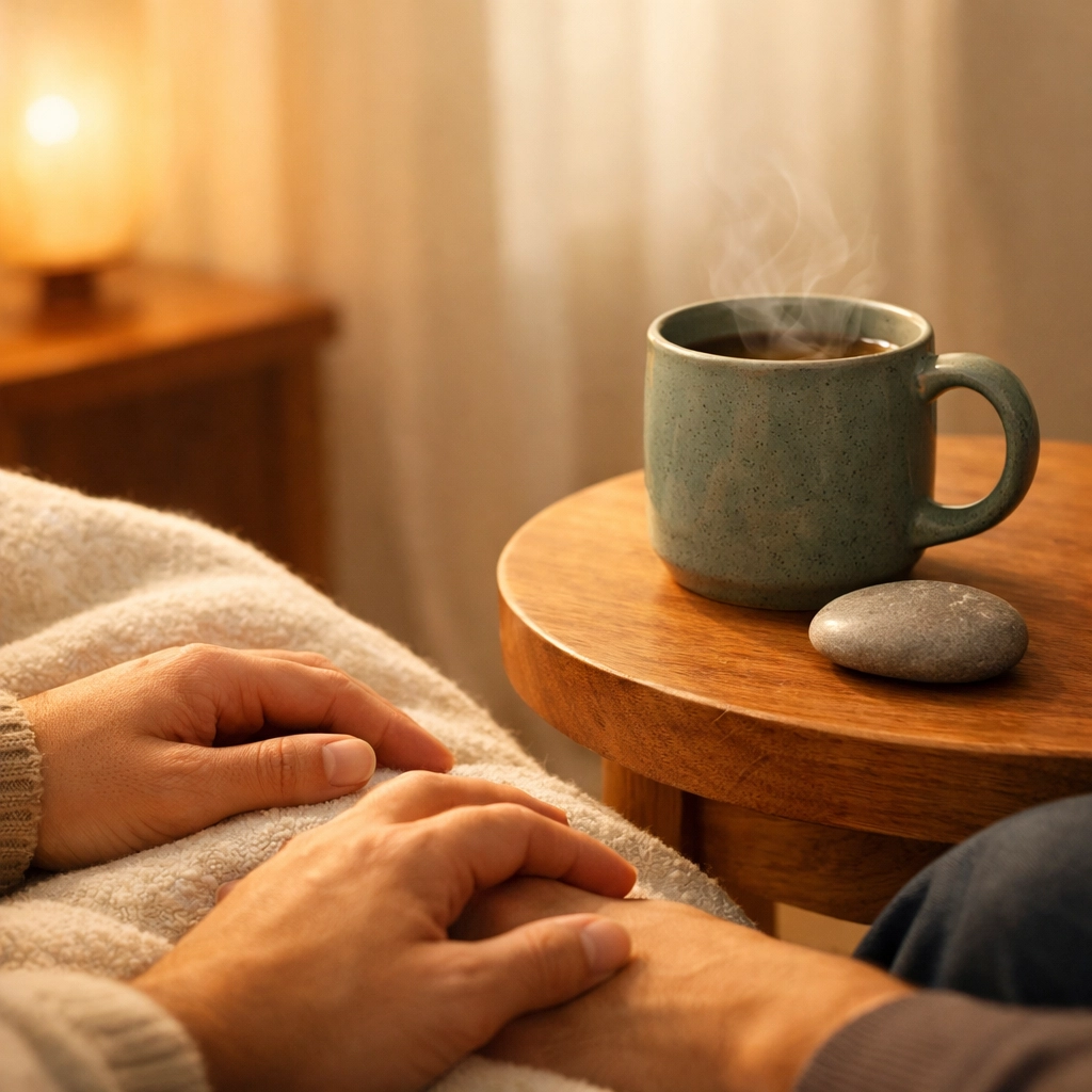 Hands in a supportive counseling setting for neurodivergent adults seeking an affirming ADHD diagnosis.