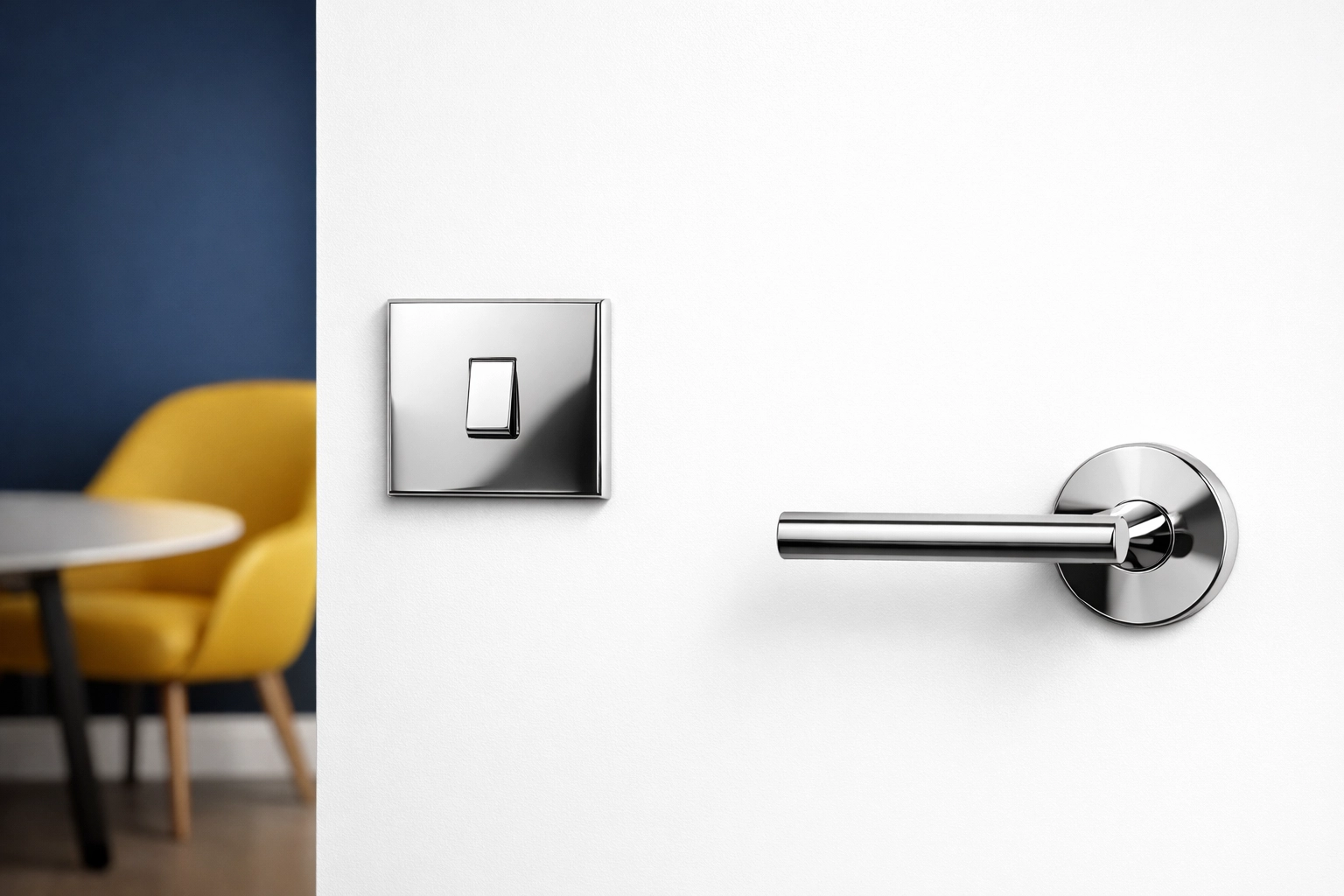 Disinfected light switch showing professional sanitization standards for homes and offices in Maynard.