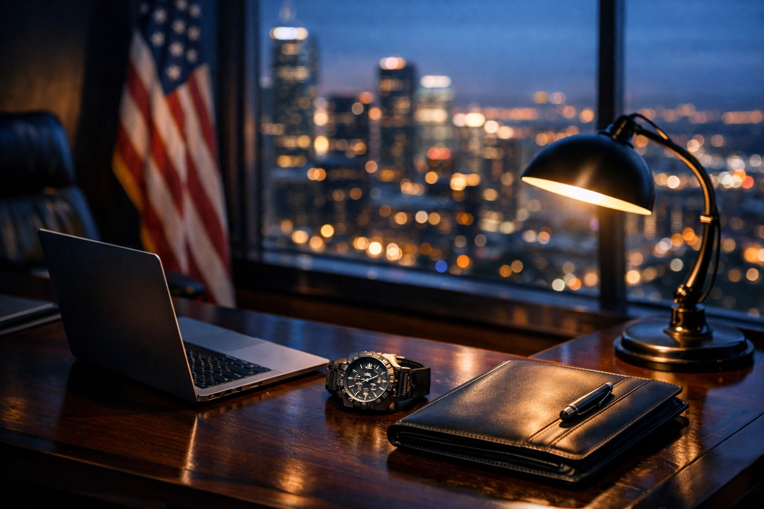 Professional executive office representing SDVOSB veteran leadership and strategic music industry planning.