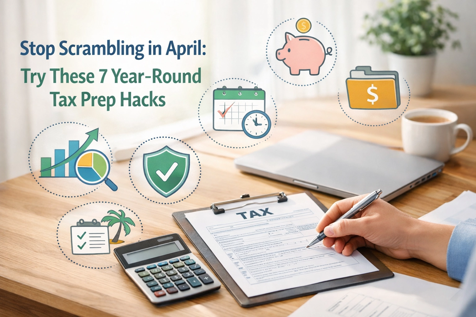[HERO] Stop Scrambling in April: Try These 7 Year-Round Tax Prep Hacks