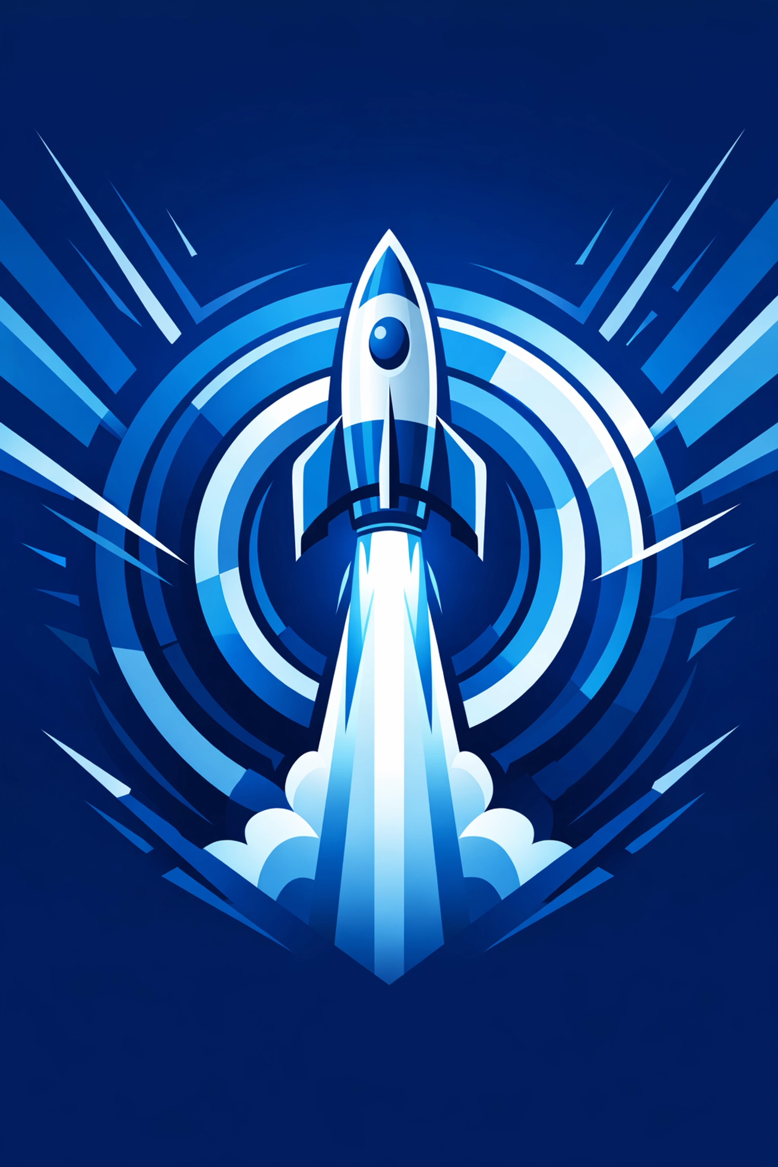 Vector illustration of a rocket ship representing fast web hosting and high page speed performance
