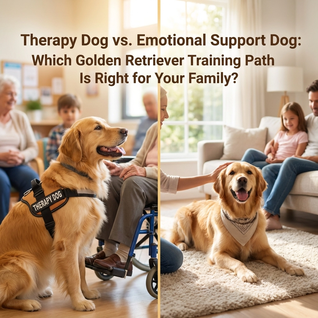 Therapy Dog vs. Emotional Support Dog: Which Golden Retriever Training Path Is Right for Your Family?
