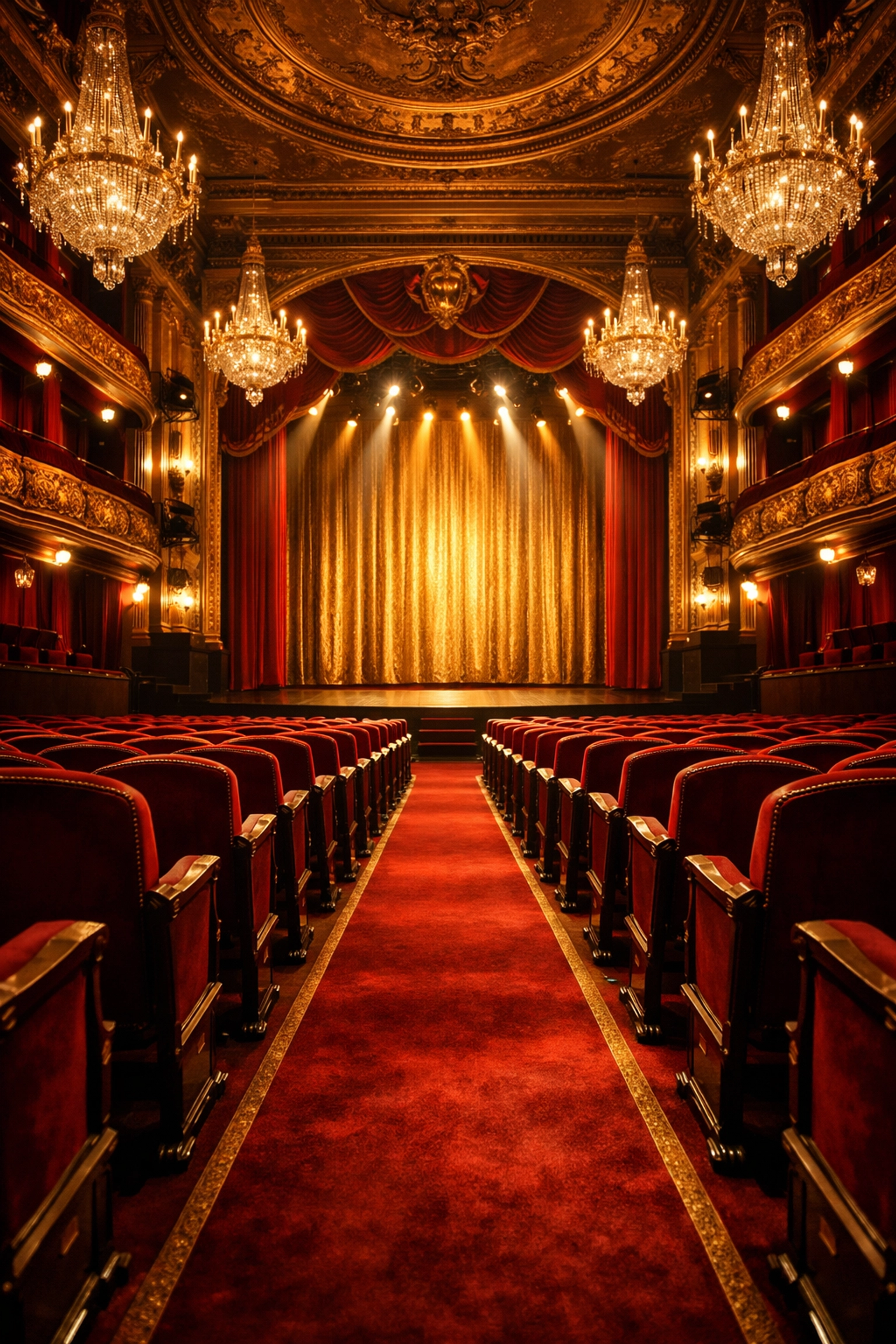 Elegant theater interior at Pittsburgh Cultural District for Broadway shows